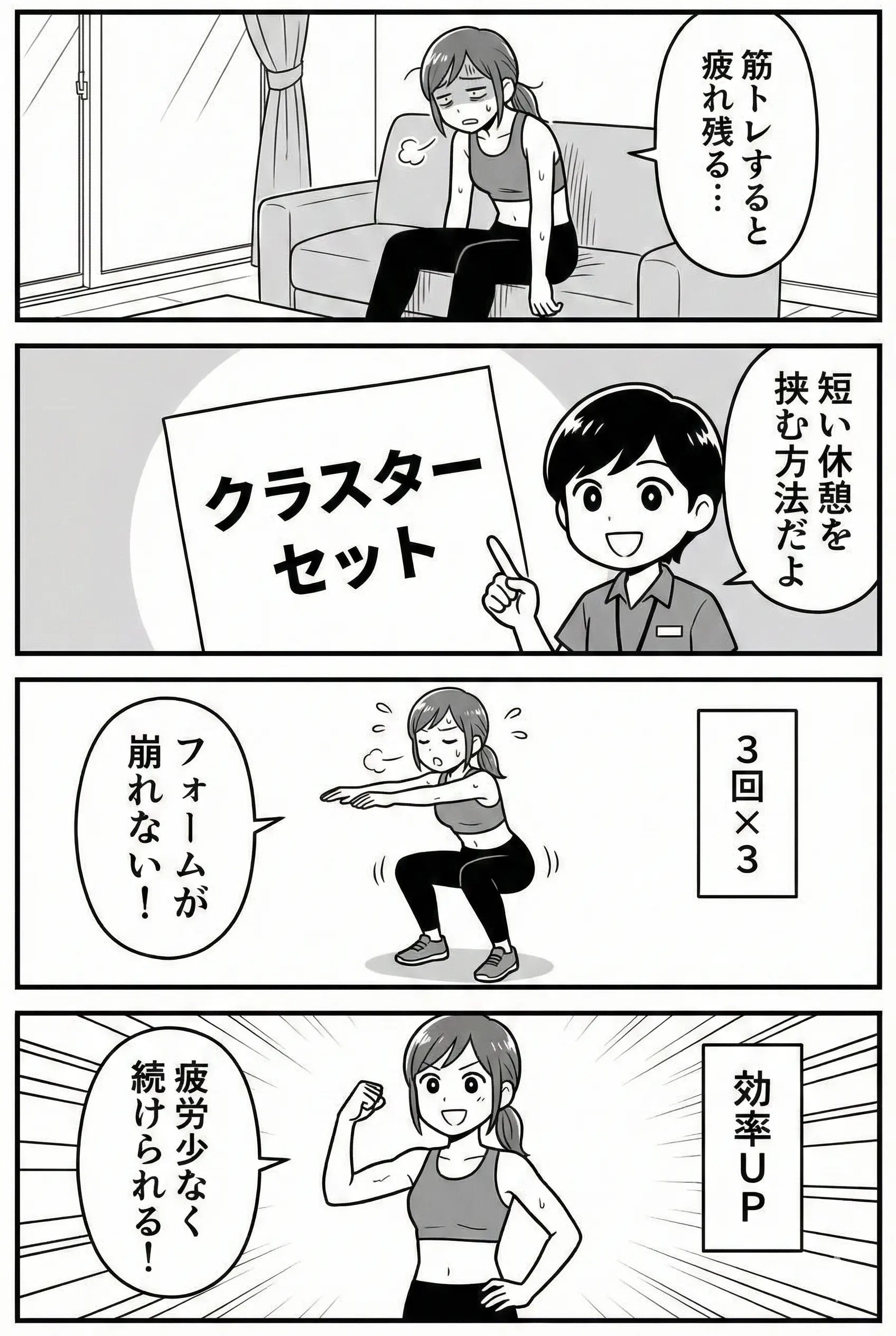 クラスターセット-4コマ